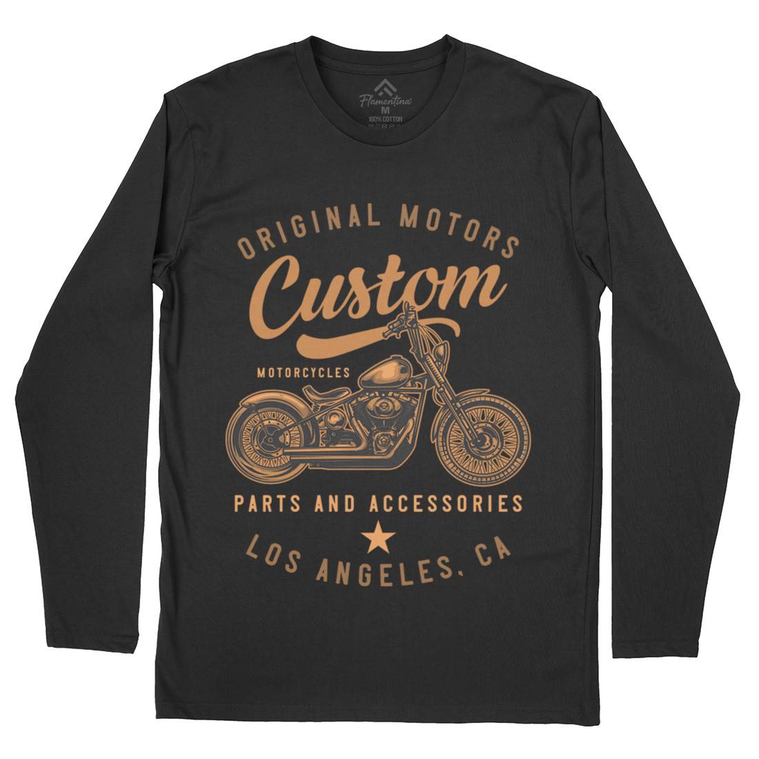 Los Angeles Mens Long Sleeve T-Shirt Motorcycles B147