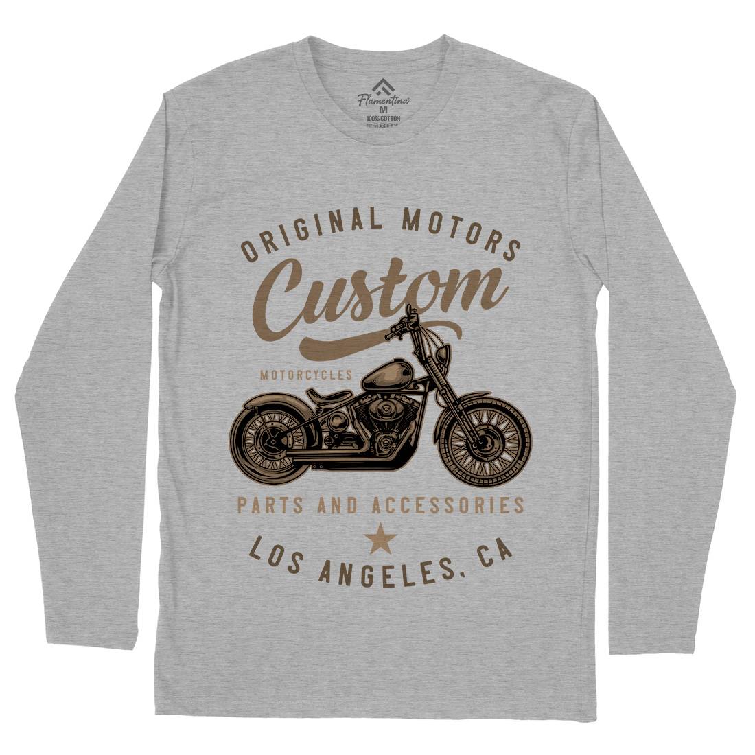 Los Angeles Mens Long Sleeve T-Shirt Motorcycles B147