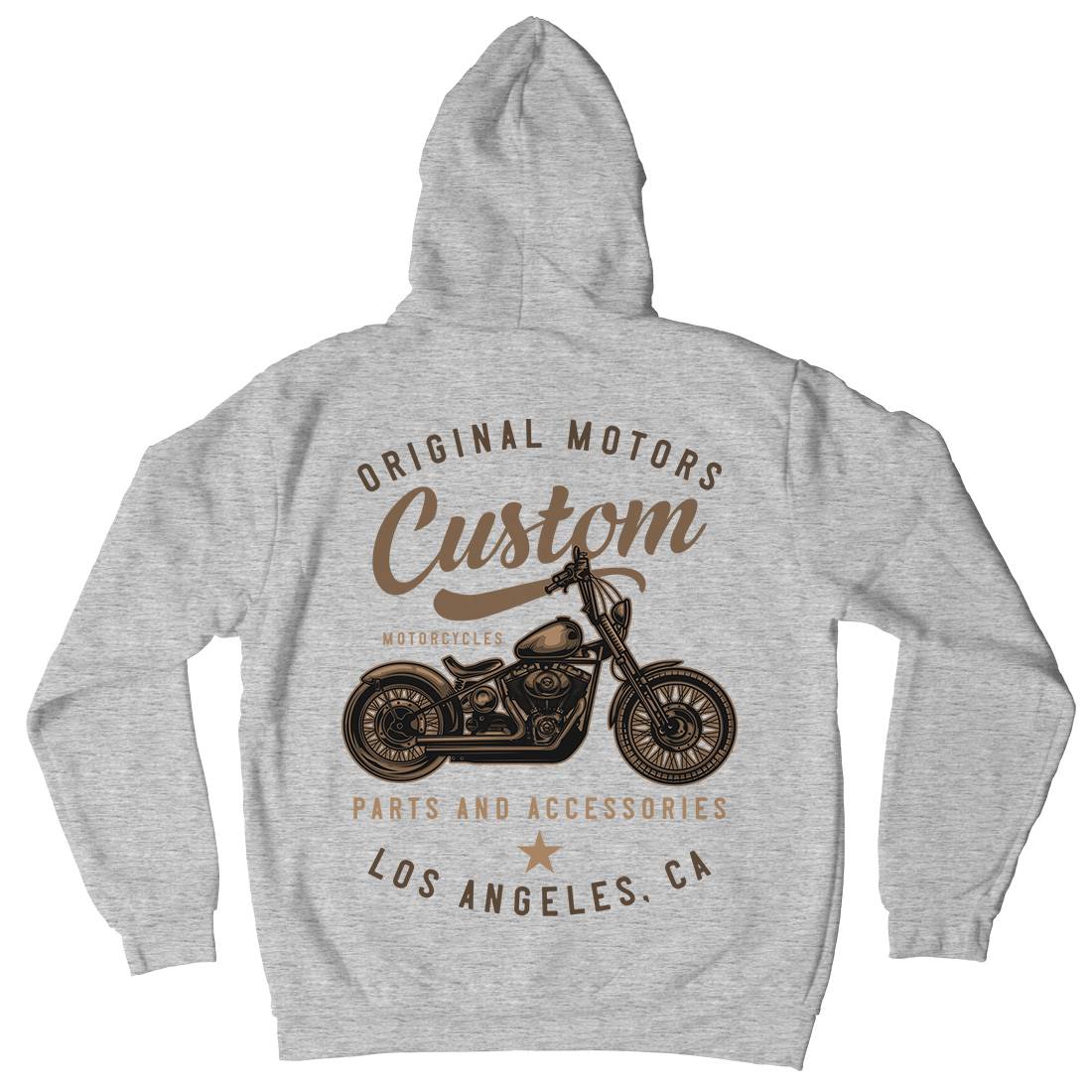 Los Angeles Mens Hoodie With Pocket Motorcycles B147