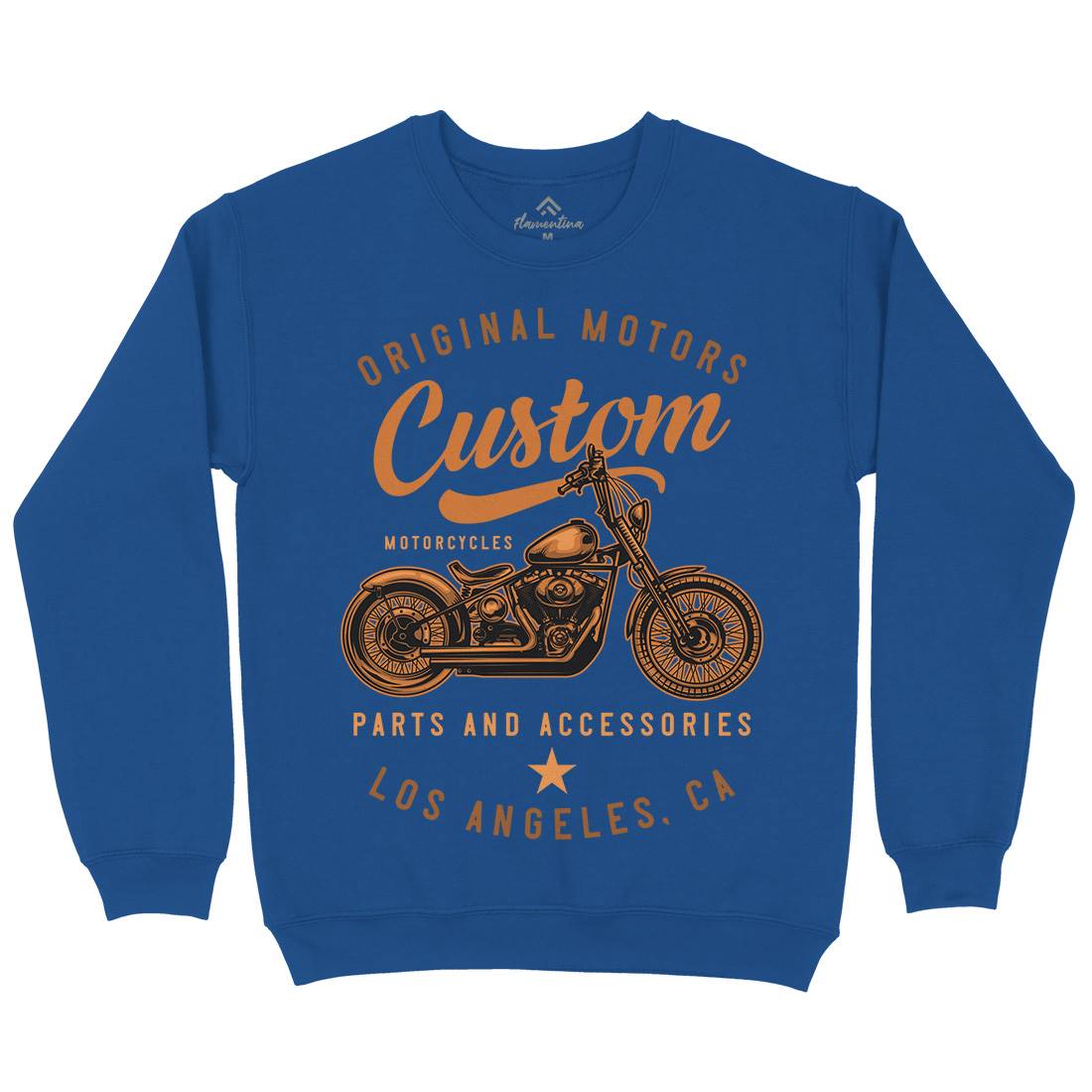 Los Angeles Mens Crew Neck Sweatshirt Motorcycles B147