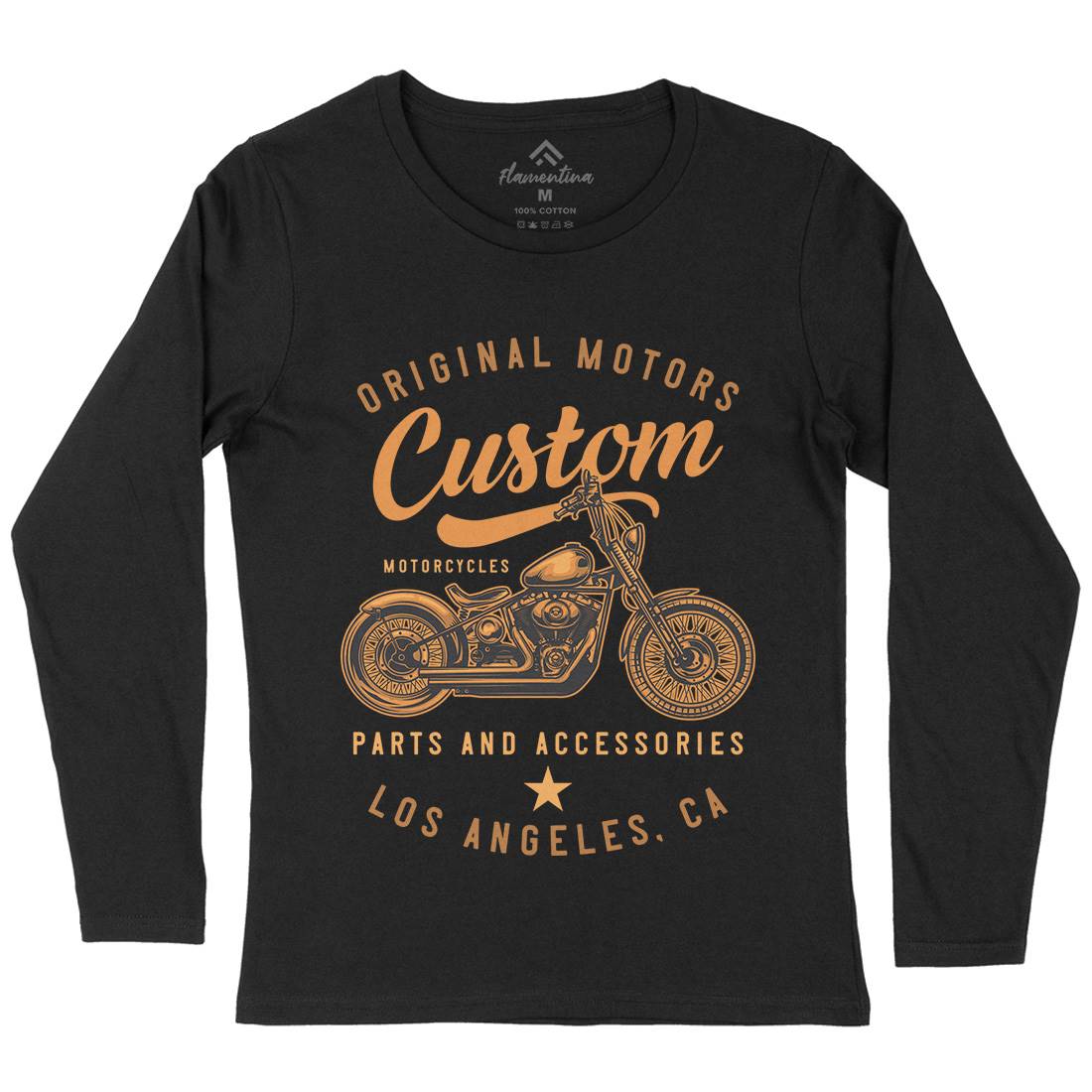 Los Angeles Womens Long Sleeve T-Shirt Motorcycles B147