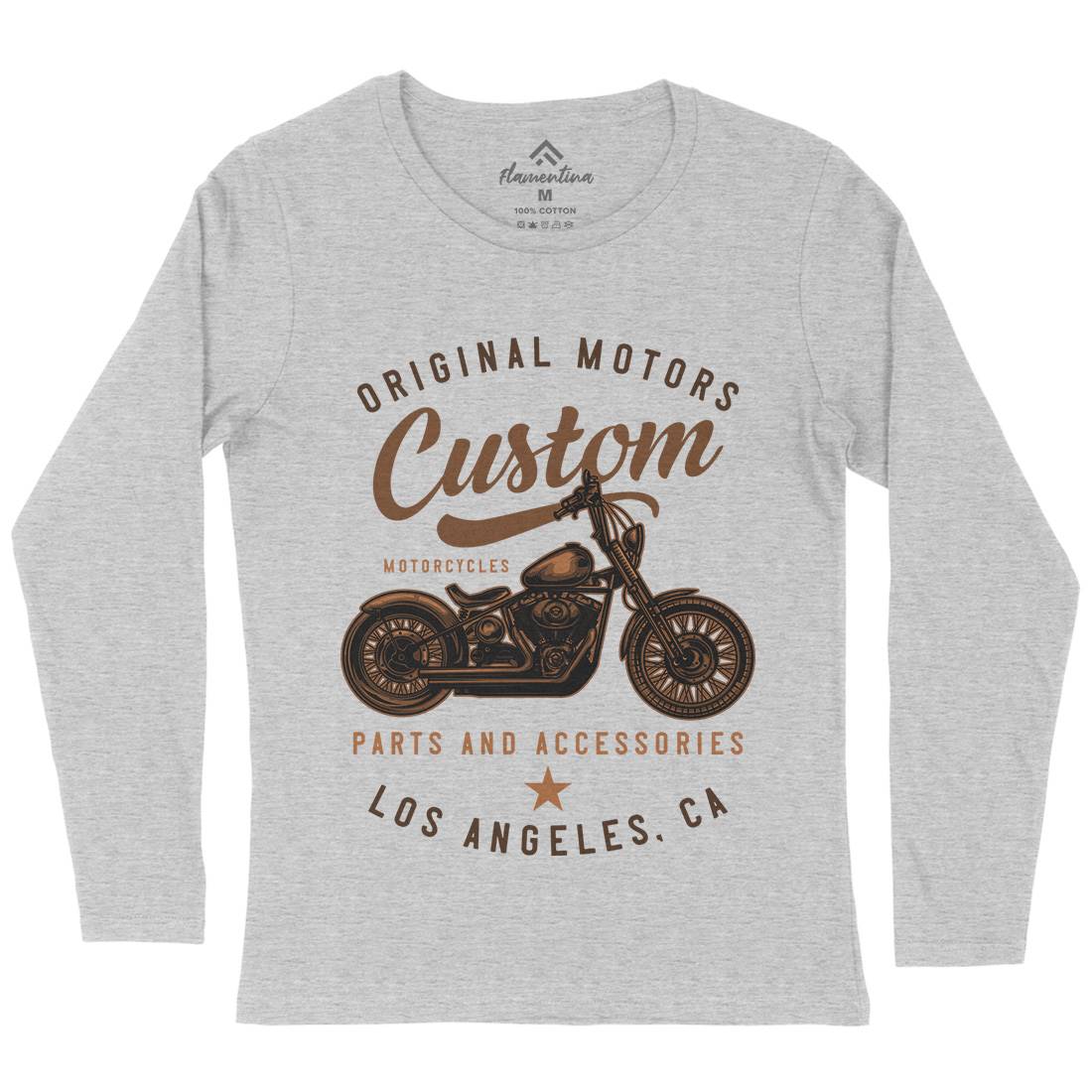 Los Angeles Womens Long Sleeve T-Shirt Motorcycles B147