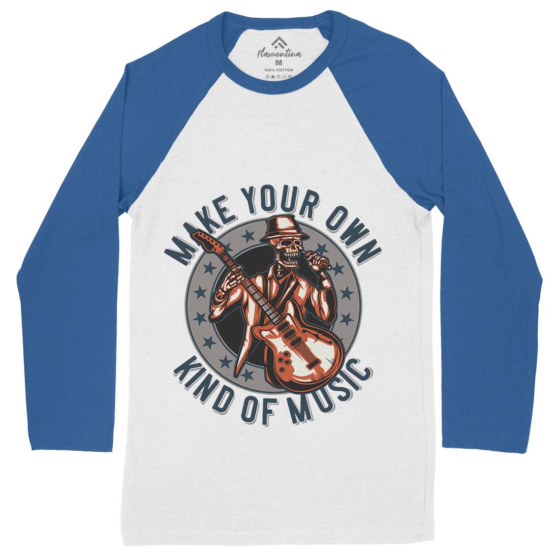 Rock Mens Long Sleeve Baseball T-Shirt Music B149