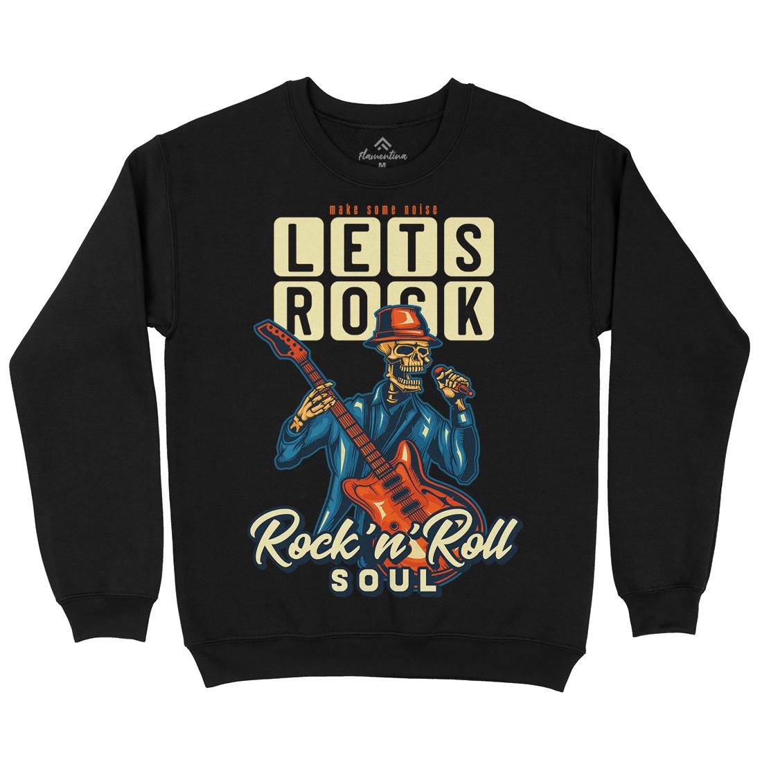 Rock Mens Crew Neck Sweatshirt Music B150