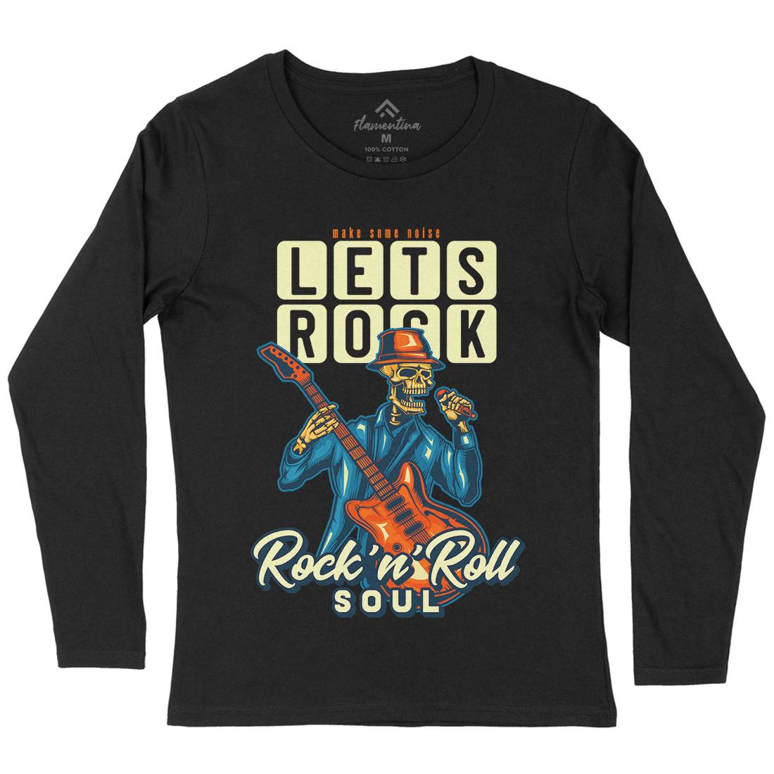Rock Womens Long Sleeve T-Shirt Music B150