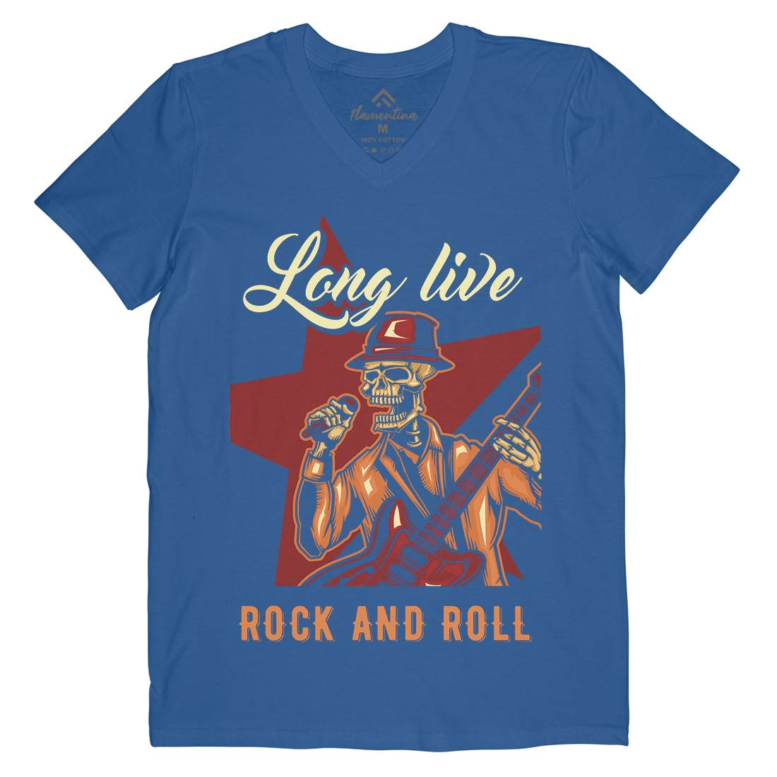 Rock Mens V-Neck T-Shirt Music B151