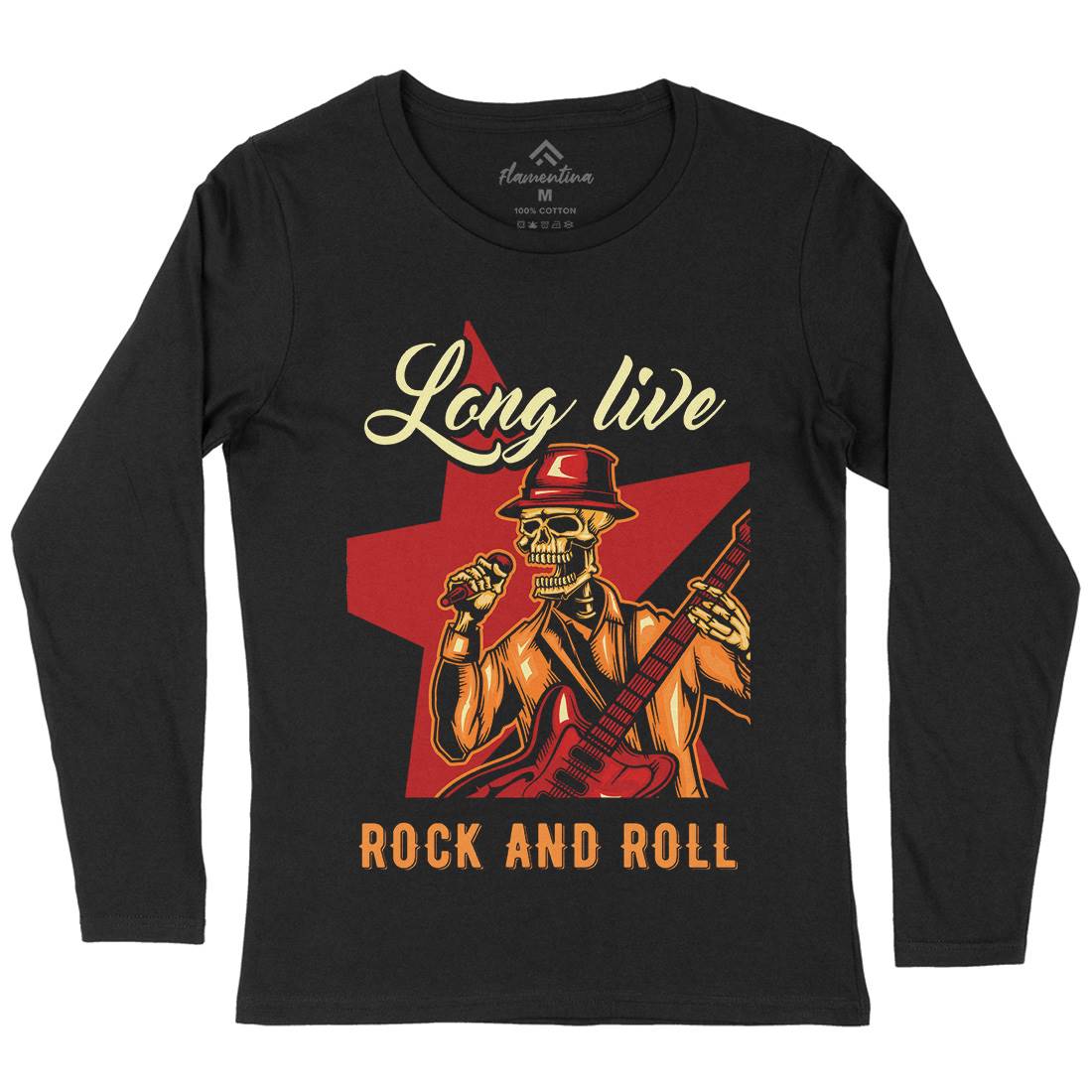 Rock Womens Long Sleeve T-Shirt Music B151
