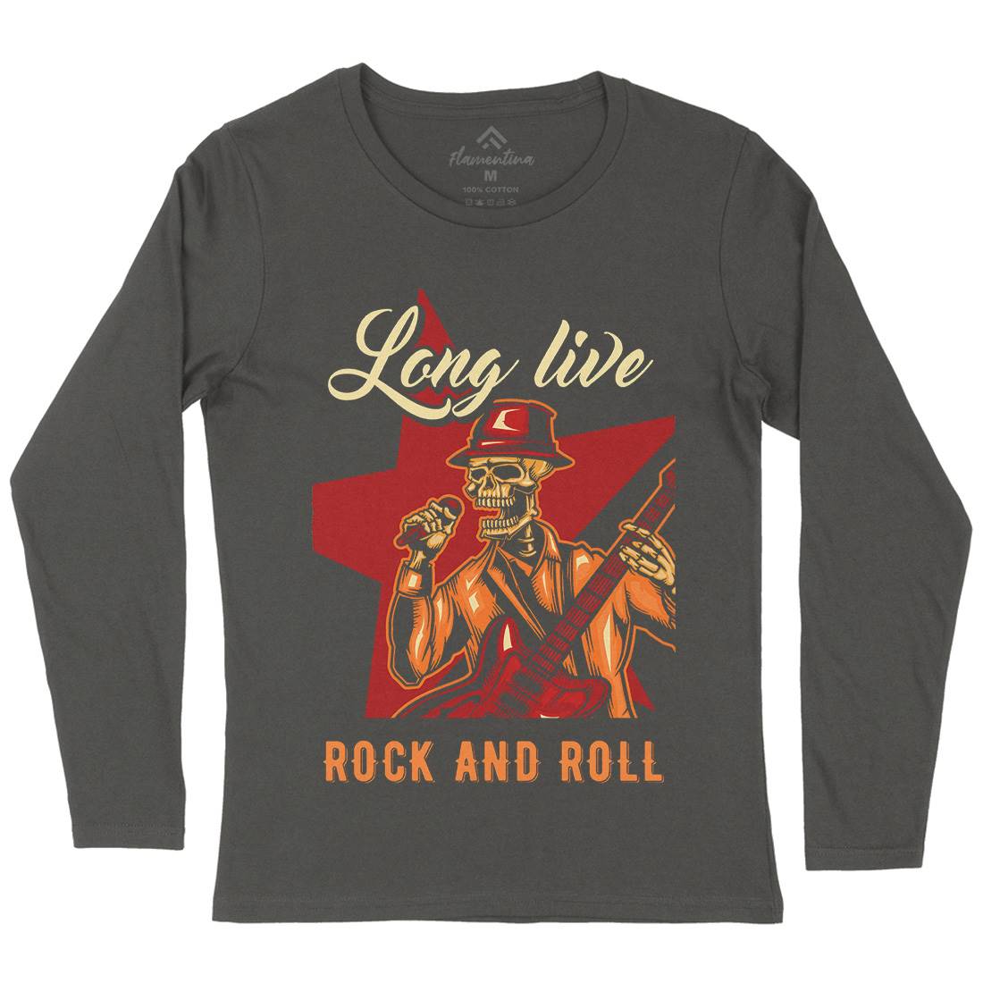 Rock Womens Long Sleeve T-Shirt Music B151