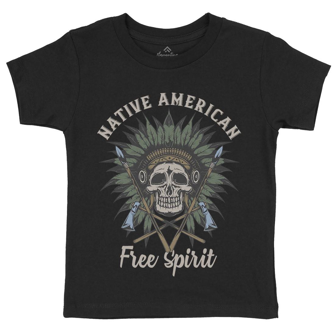 Native American Kids Crew Neck T-Shirt American B152