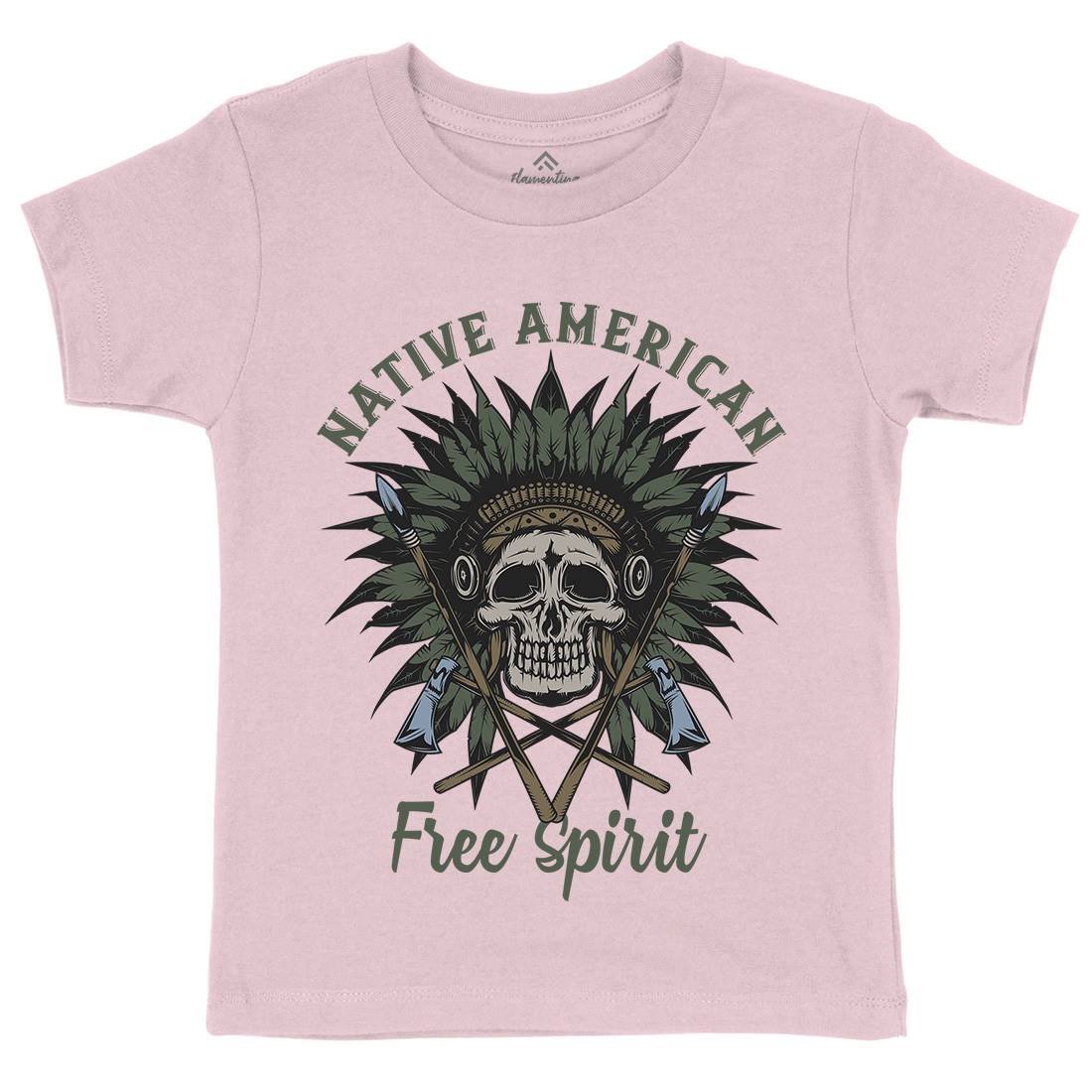 Native American Kids Organic Crew Neck T-Shirt American B152