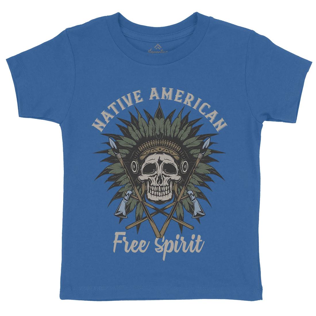 Native American Kids Organic Crew Neck T-Shirt American B152