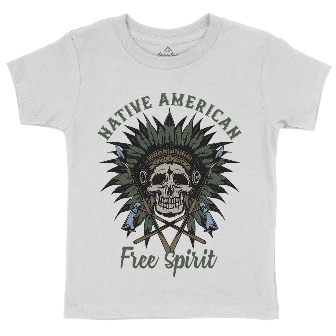 Native American Kids Crew Neck T-Shirt American B152