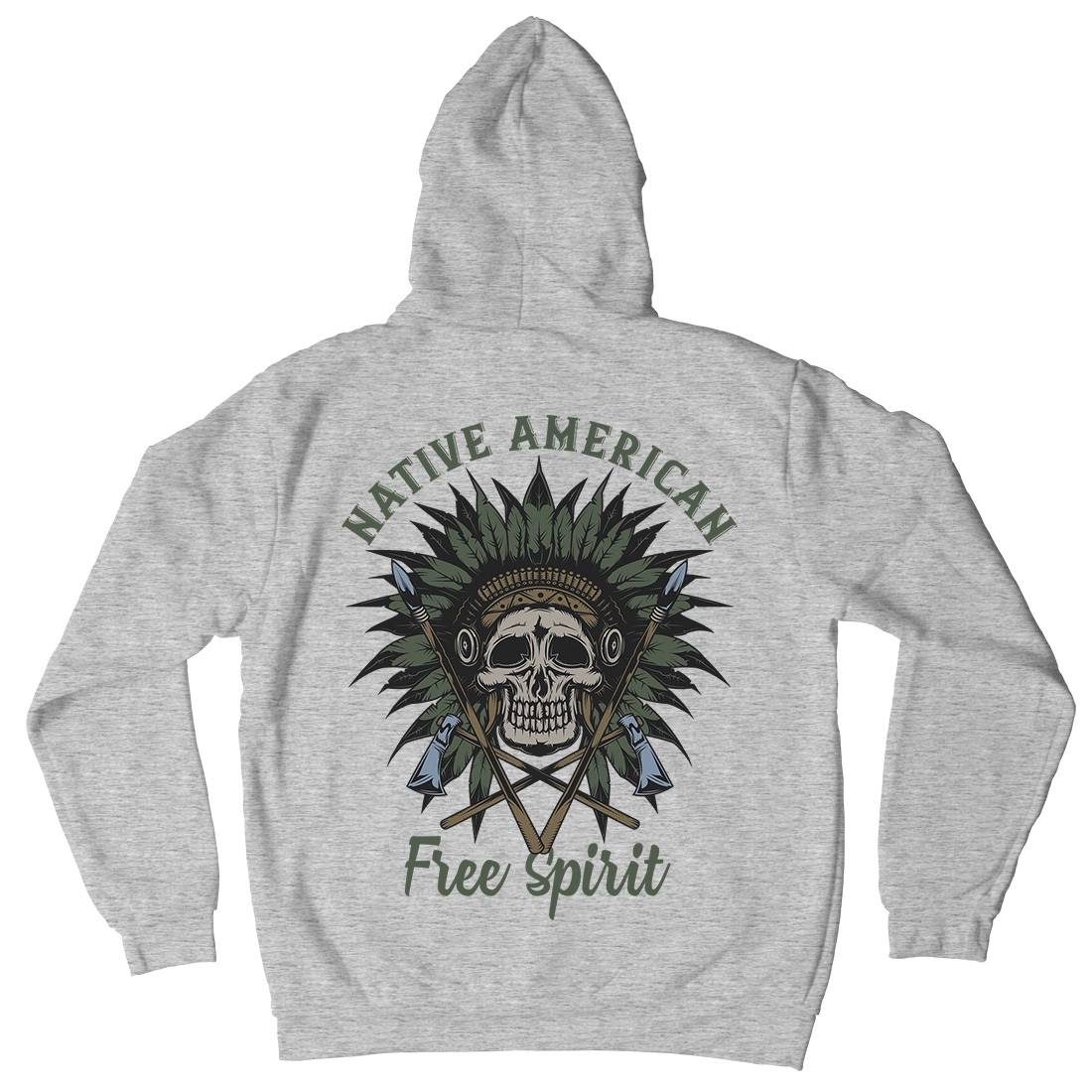 Native American Mens Hoodie With Pocket American B152