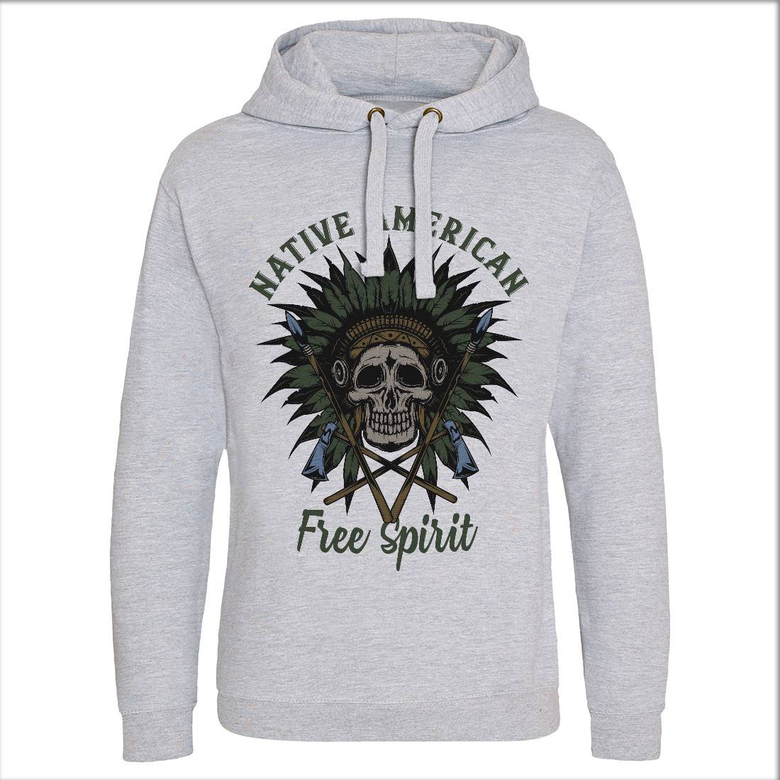 Native American Mens Hoodie Without Pocket American B152