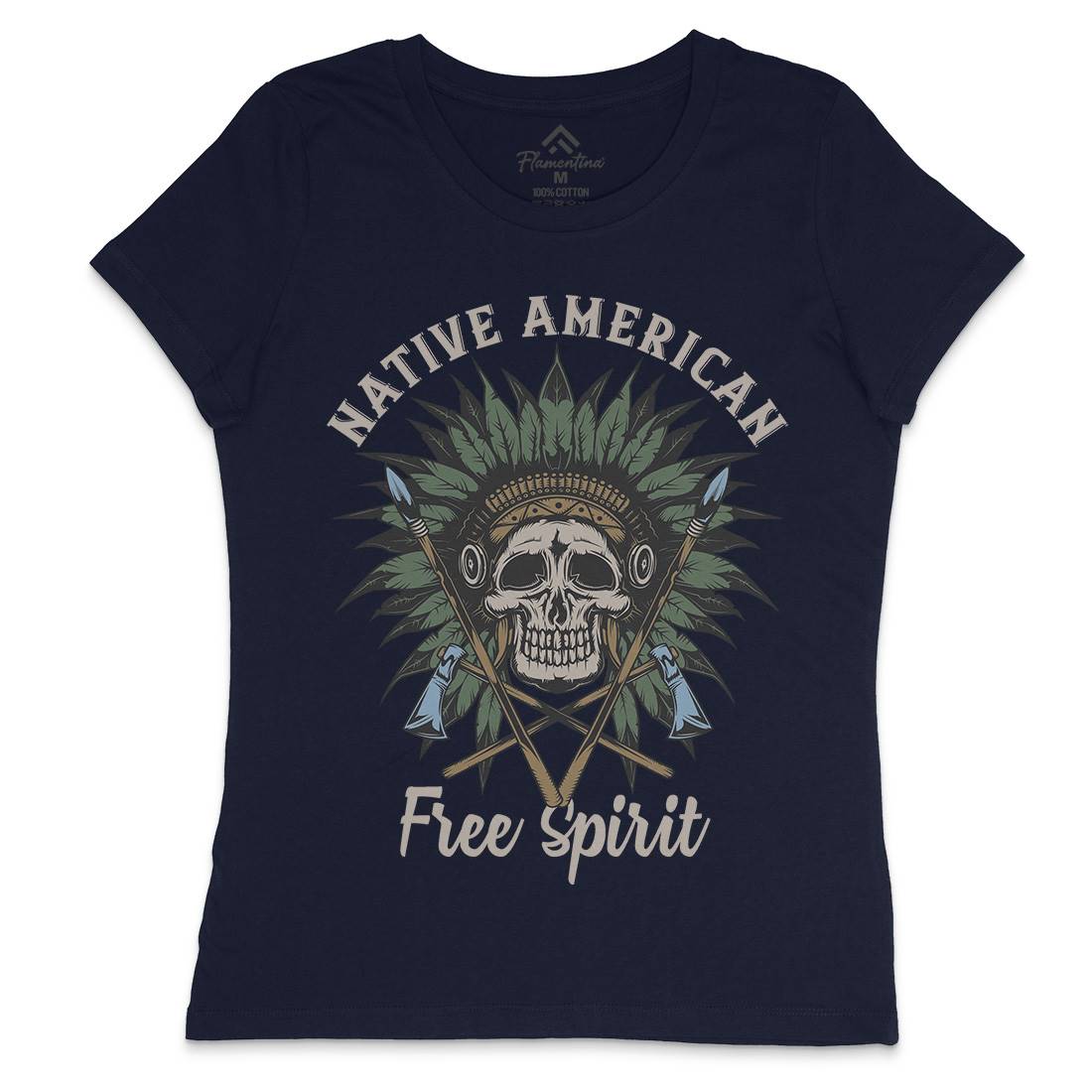 Native American Womens Crew Neck T-Shirt American B152