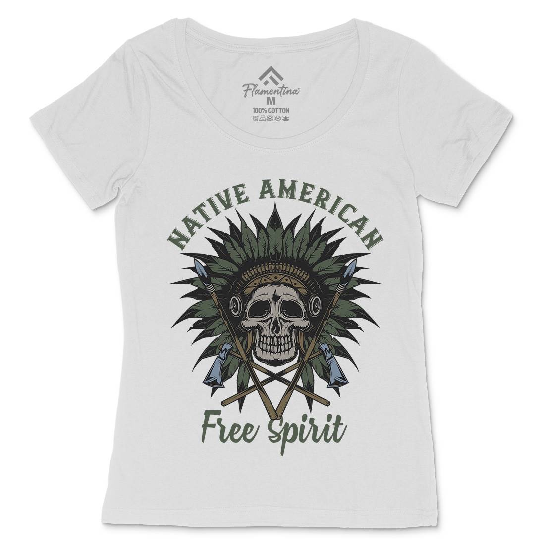 Native American Womens Scoop Neck T-Shirt American B152