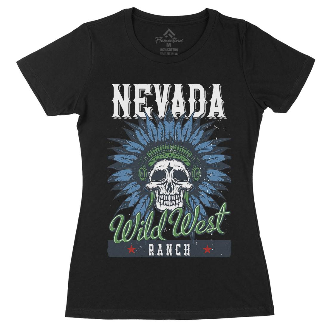 Native American Womens Organic Crew Neck T-Shirt American B154