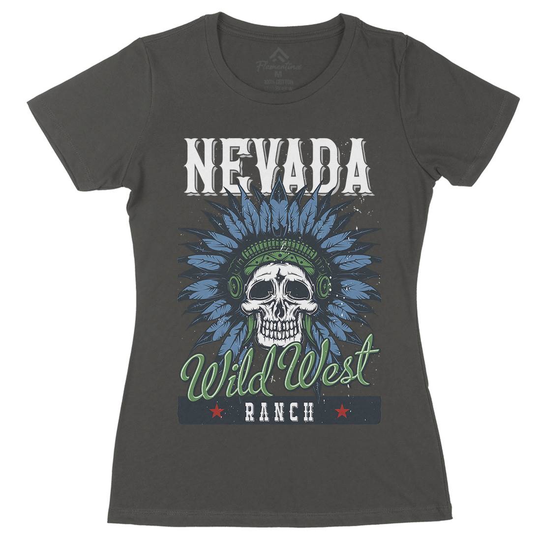 Native American Womens Organic Crew Neck T-Shirt American B154