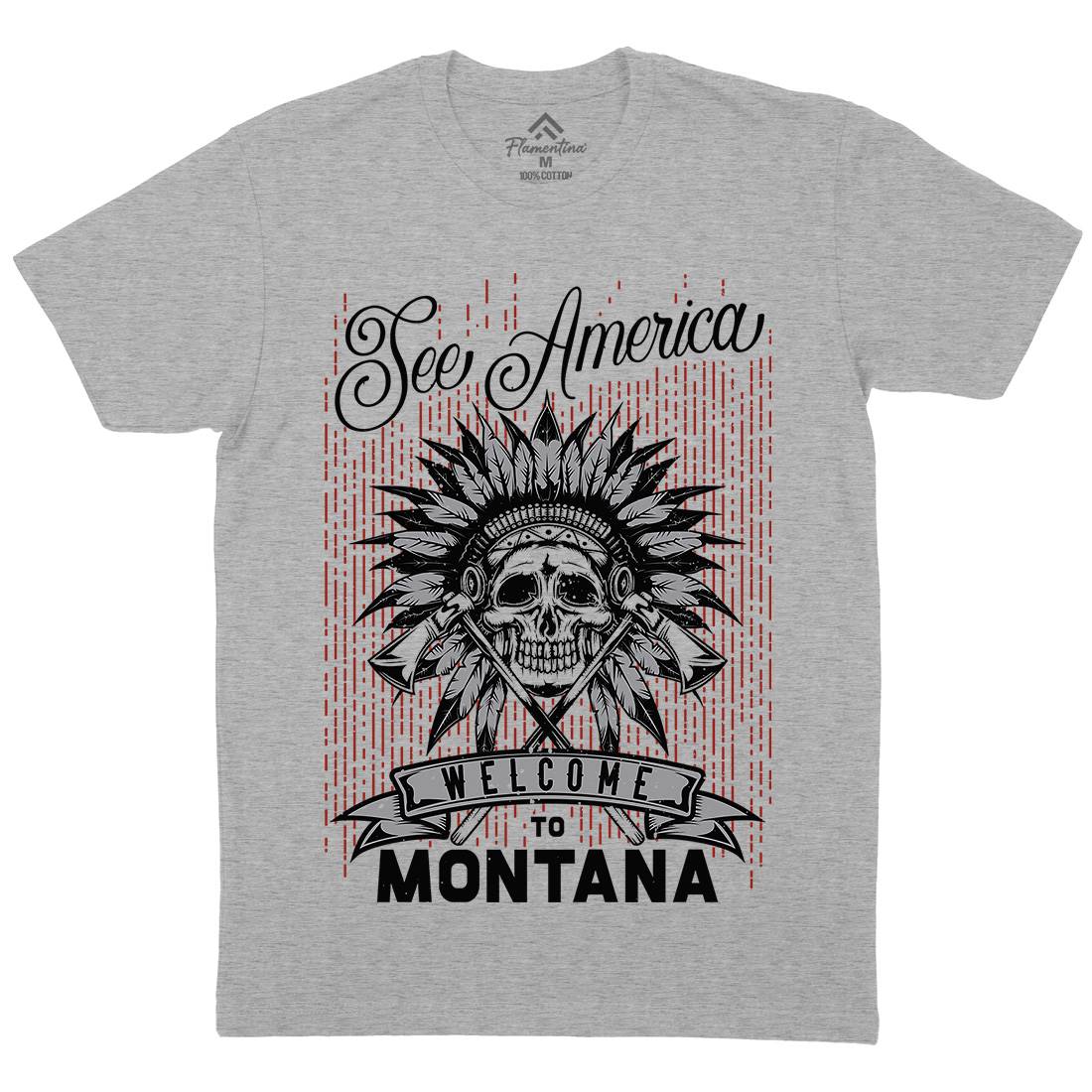 Native American Mens Crew Neck T-Shirt American B155