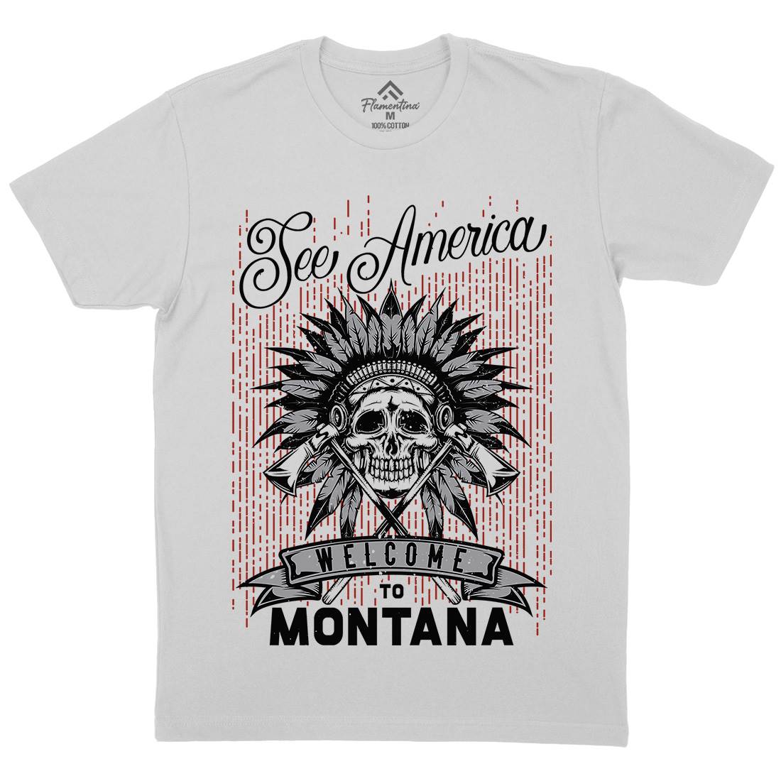 Native American Mens Crew Neck T-Shirt American B155