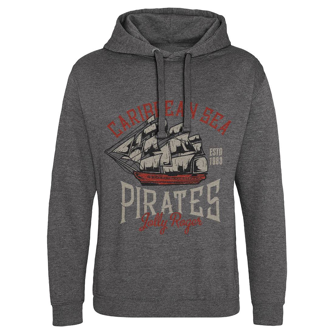 Pirate Mens Hoodie Without Pocket Navy B157