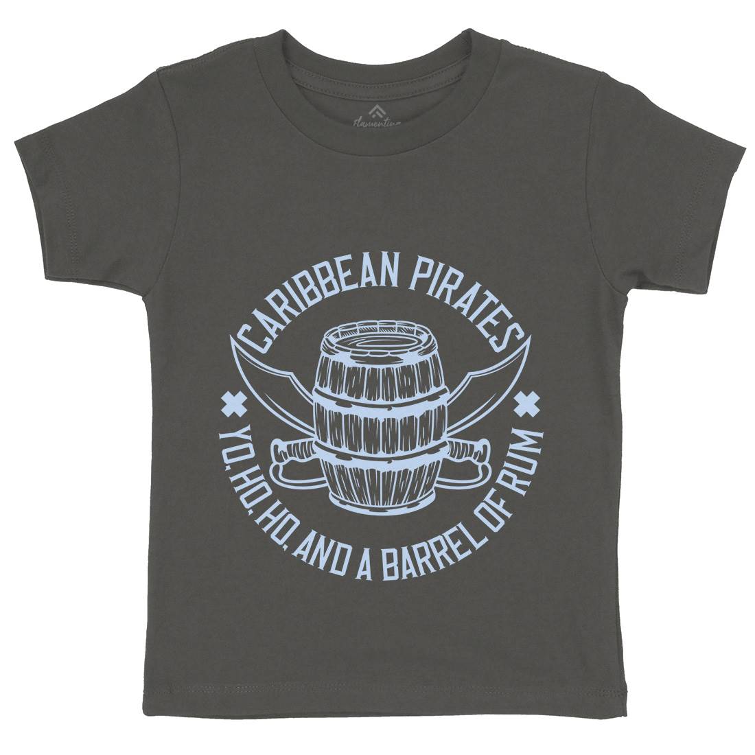 Pirate Kids Organic Crew Neck T-Shirt Navy B158