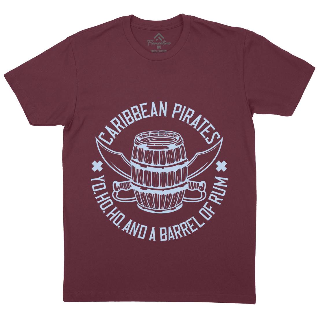 Pirate Mens Organic Crew Neck T-Shirt Navy B158