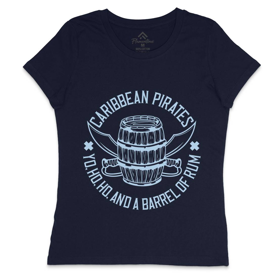 Pirate Womens Crew Neck T-Shirt Navy B158