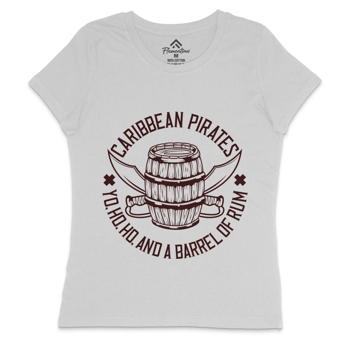 Pirate Womens Crew Neck T-Shirt Navy B158