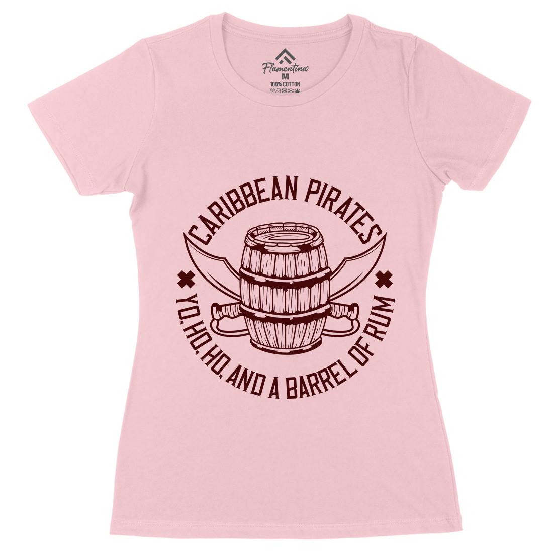 Pirate Womens Organic Crew Neck T-Shirt Navy B158