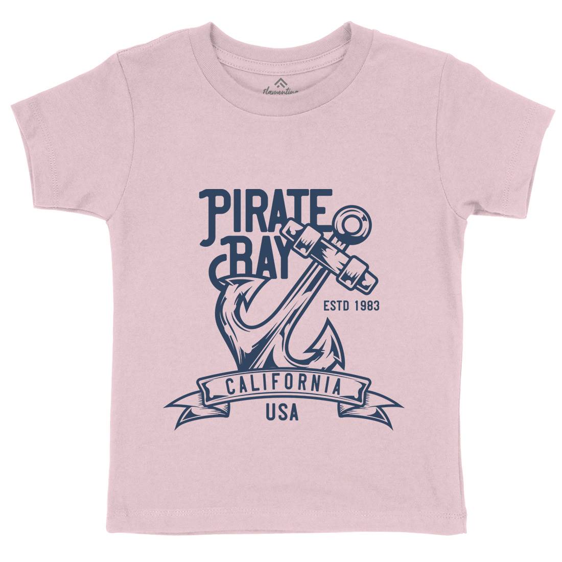 Pirate Kids Crew Neck T-Shirt Navy B159