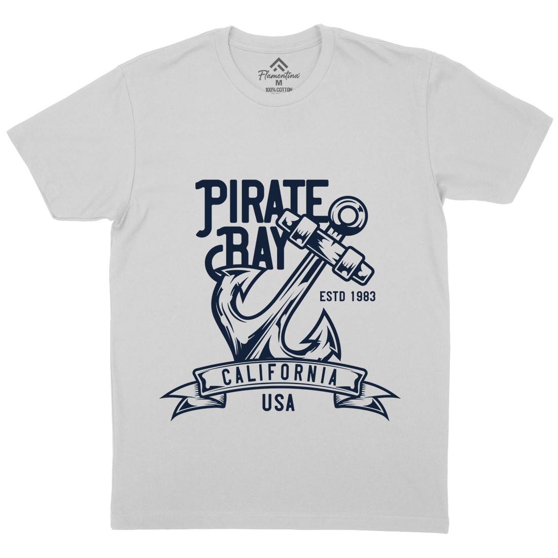 Pirate Mens Crew Neck T-Shirt Navy B159