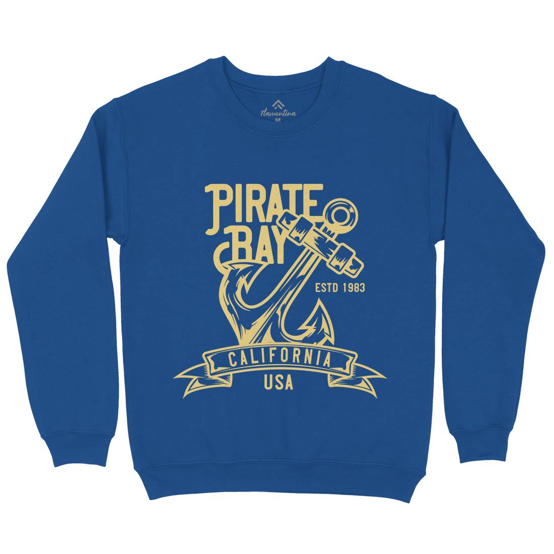 Pirate Mens Crew Neck Sweatshirt Navy B159