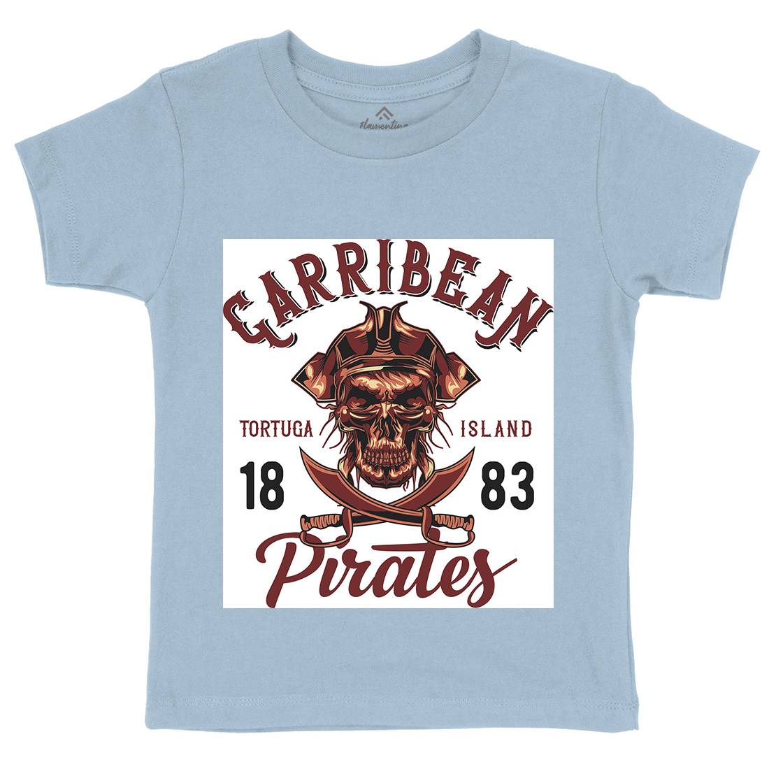 Pirate Kids Crew Neck T-Shirt Navy B160