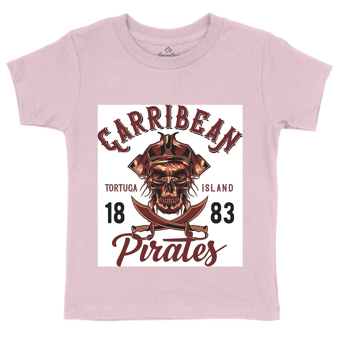 Pirate Kids Organic Crew Neck T-Shirt Navy B160