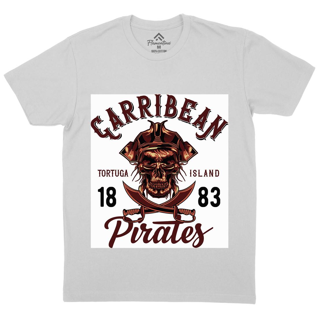 Pirate Mens Crew Neck T-Shirt Navy B160