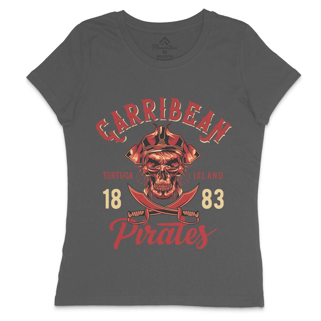 Pirate Womens Crew Neck T-Shirt Navy B160