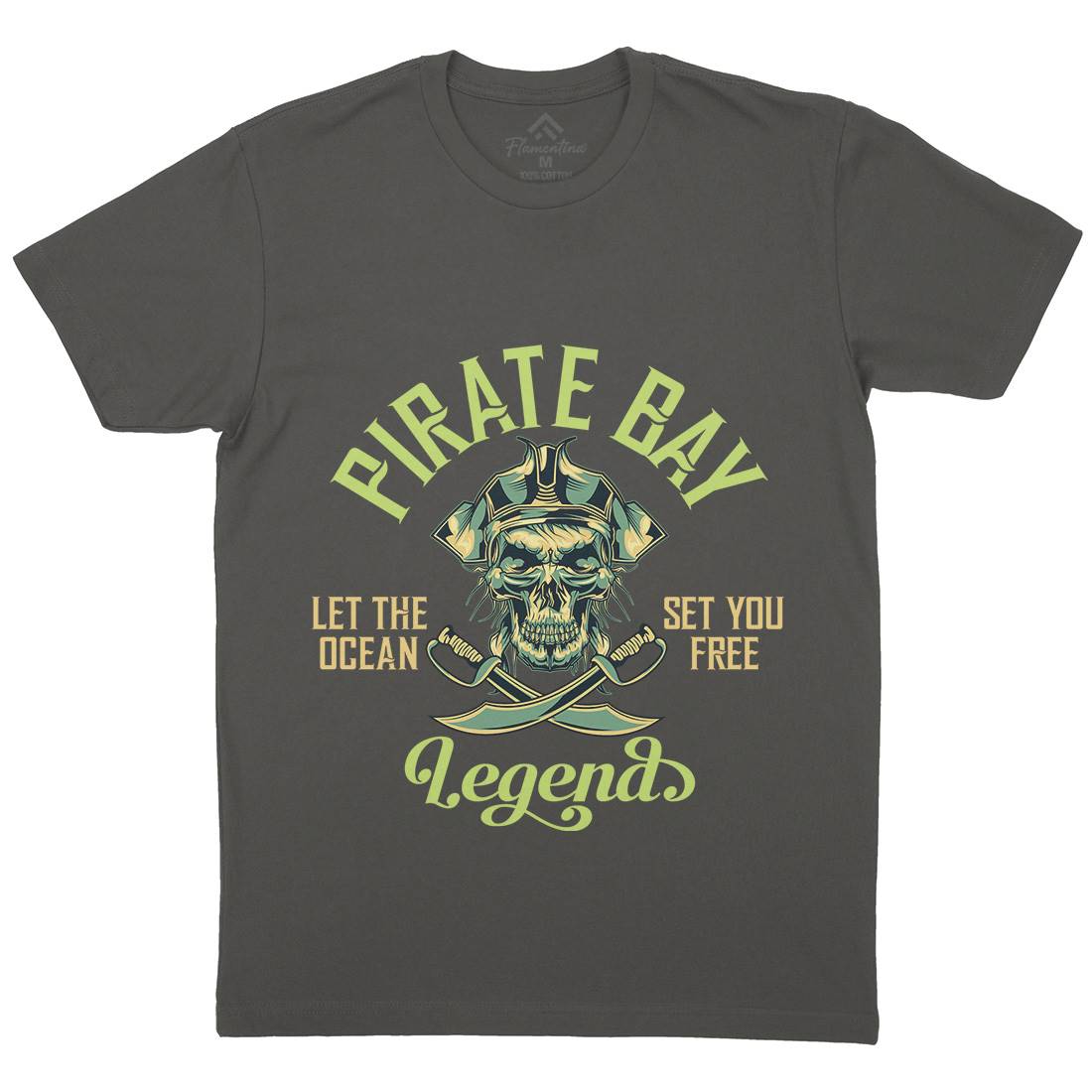 Pirate Mens Crew Neck T-Shirt Navy B161