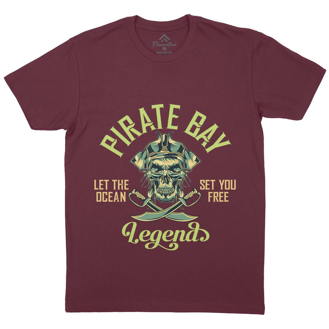 Pirate Mens Crew Neck T-Shirt Navy B161