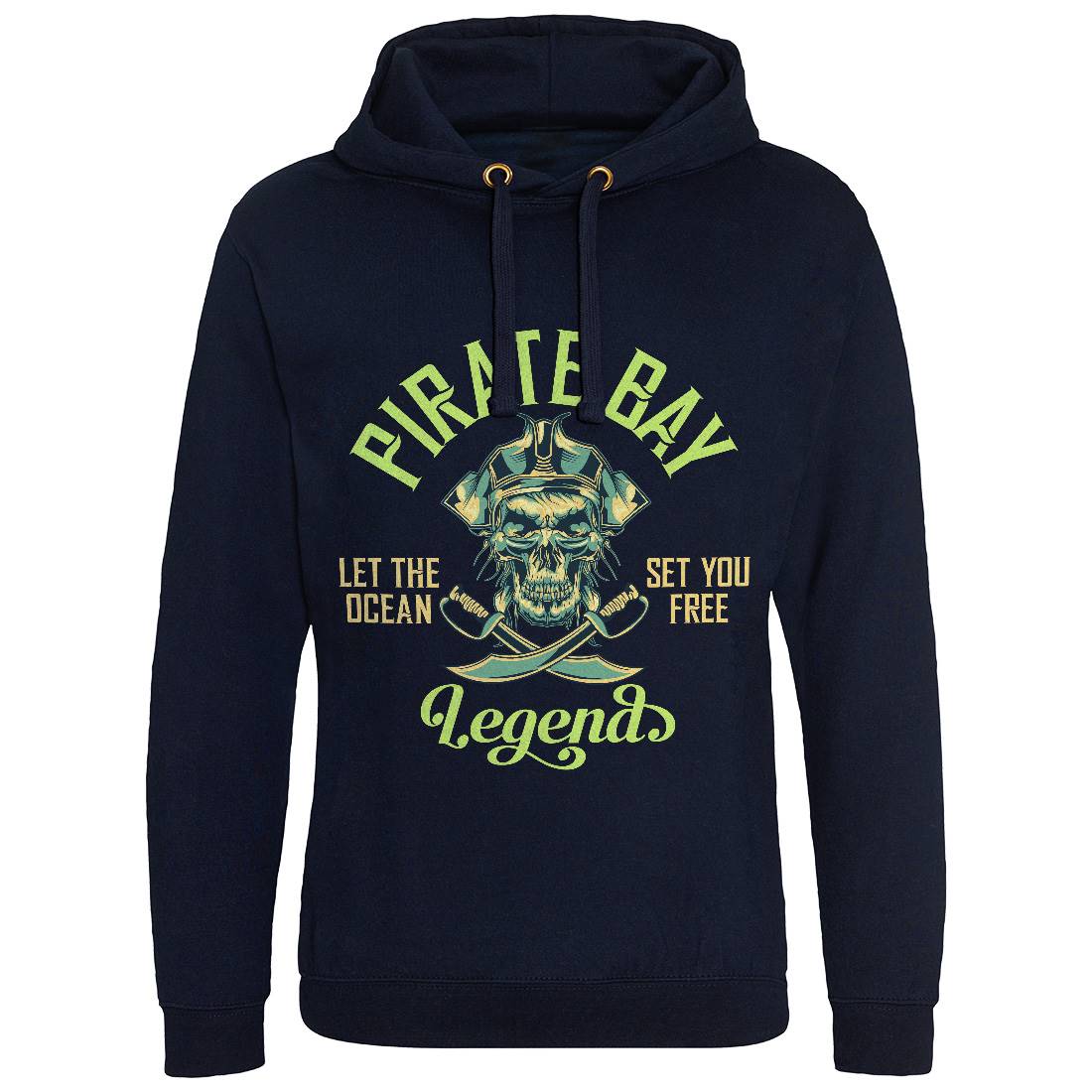 Pirate Mens Hoodie Without Pocket Navy B161
