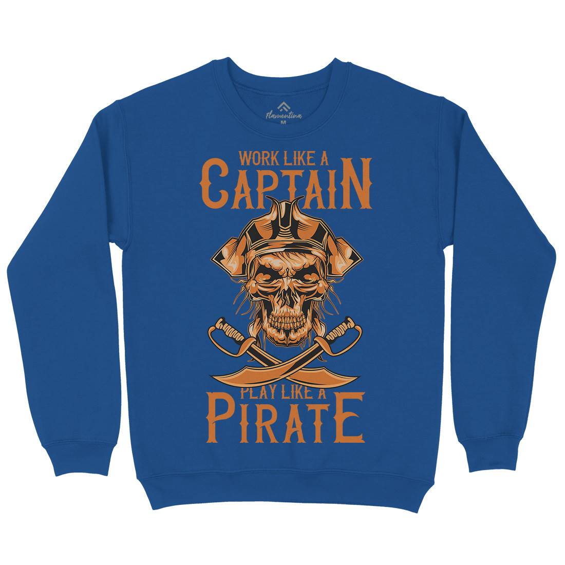 Pirate Mens Crew Neck Sweatshirt Navy B162
