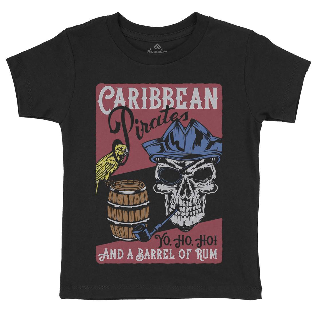 Pirate Kids Organic Crew Neck T-Shirt Navy B163