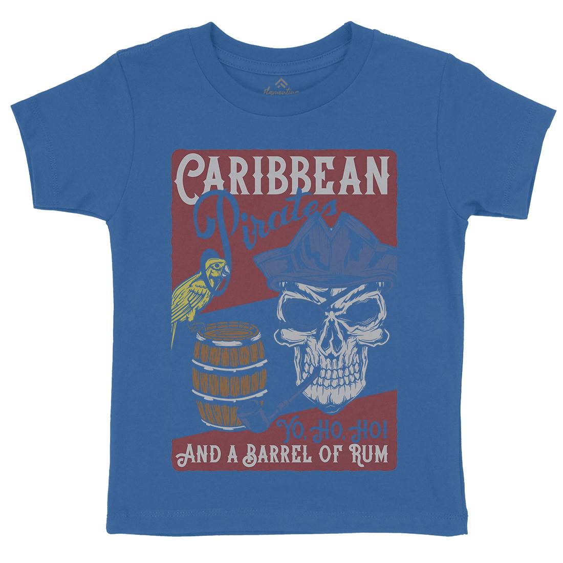 Pirate Kids Crew Neck T-Shirt Navy B163