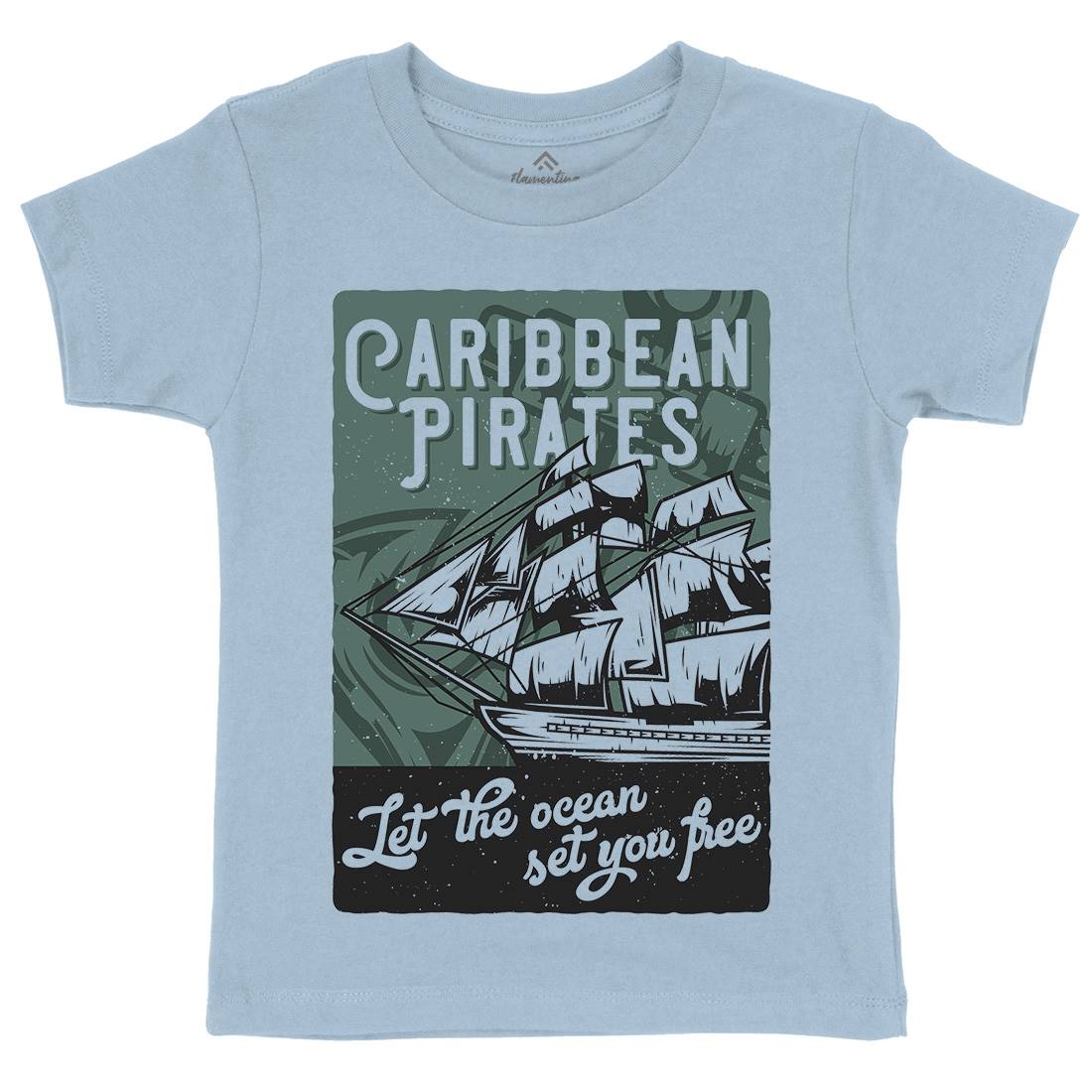 Pirate Kids Crew Neck T-Shirt Navy B164