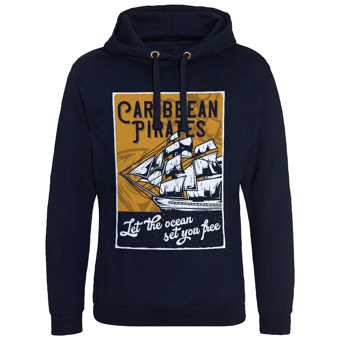 Pirate Mens Hoodie Without Pocket Navy B164