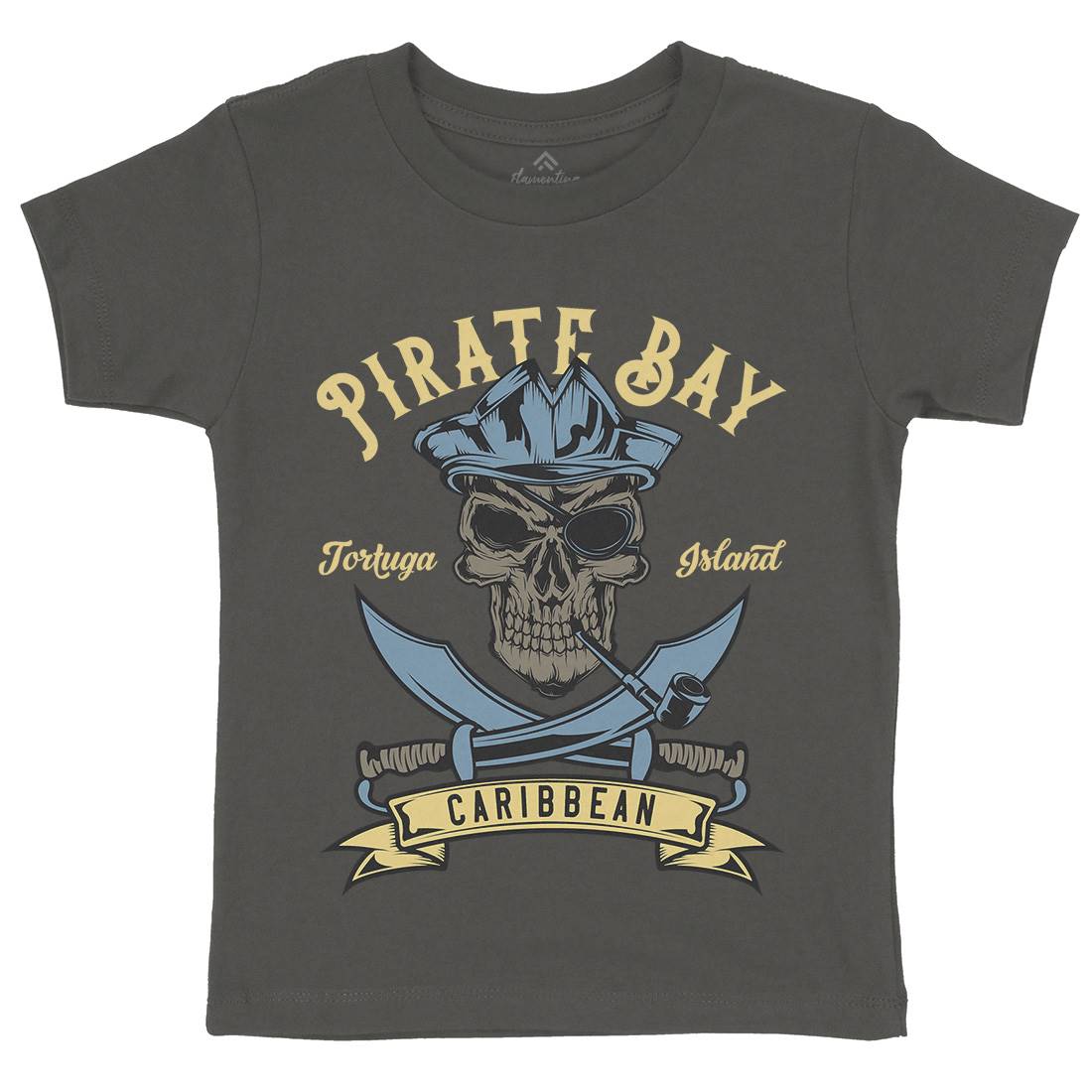 Pirate Kids Crew Neck T-Shirt Navy B165