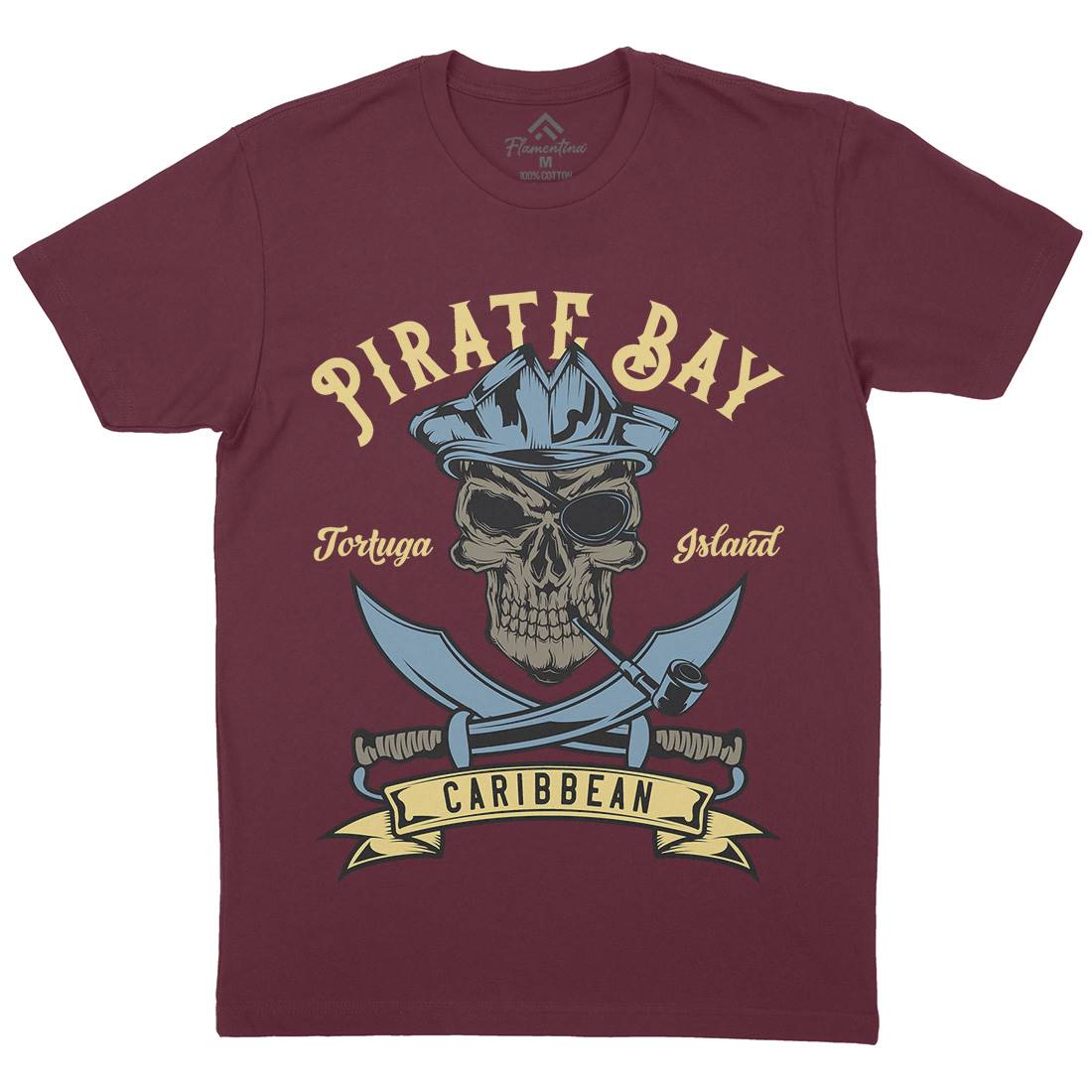 Pirate Mens Crew Neck T-Shirt Navy B165