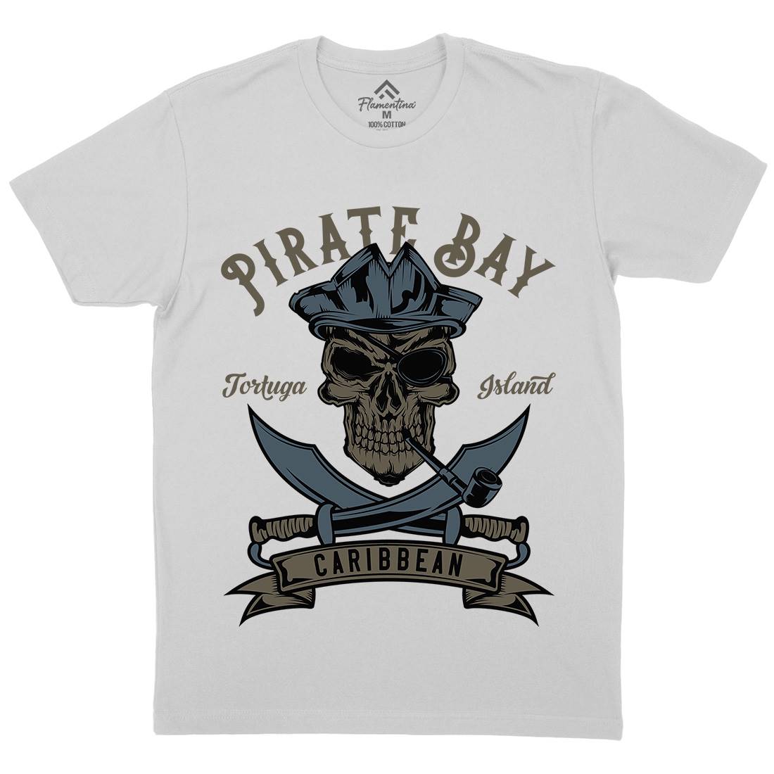 Pirate Mens Crew Neck T-Shirt Navy B165