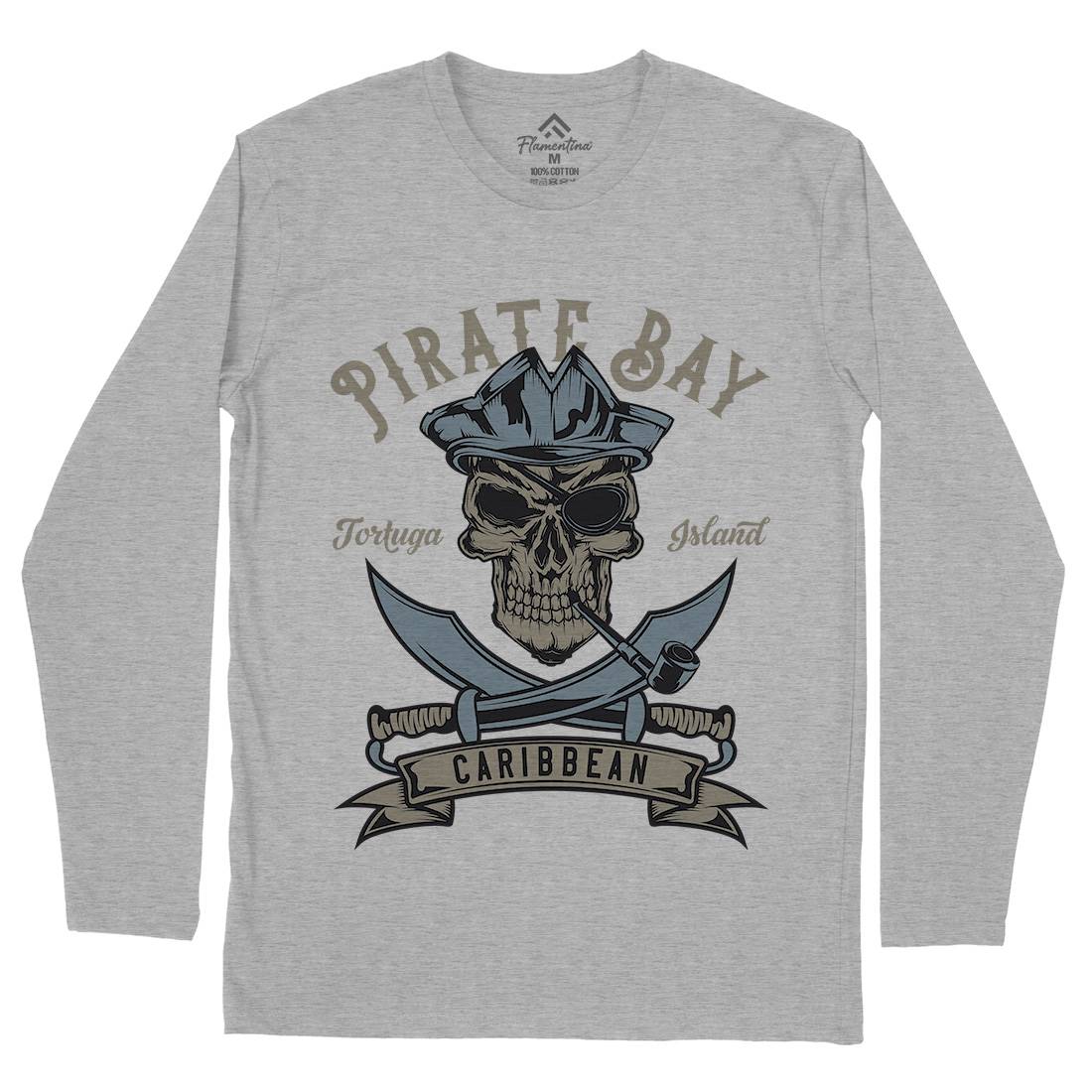 Pirate Mens Long Sleeve T-Shirt Navy B165