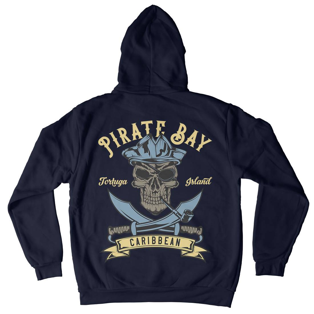Pirate Mens Hoodie With Pocket Navy B165